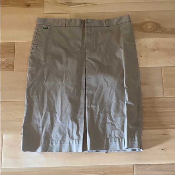 LIKE NEW Lacoste Skirt khaki color - Picture 1 of 4